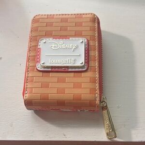 Disney Loungefly Brick Pattern Wallet Minnie and Mickey